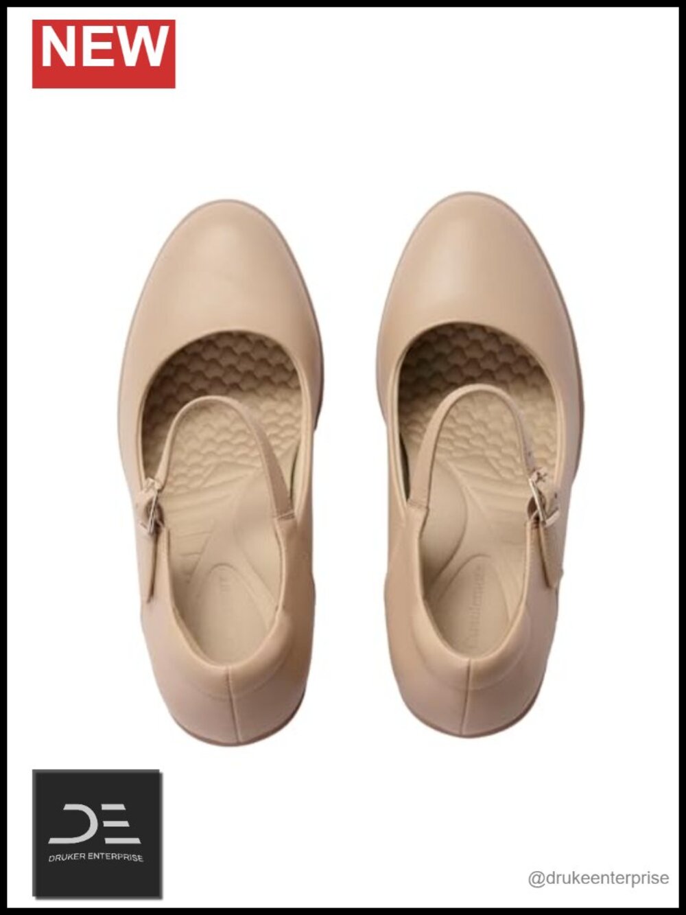 Mary Jane Heels with Arch Support, Closed Round Toe Chunky Pumps for Women,